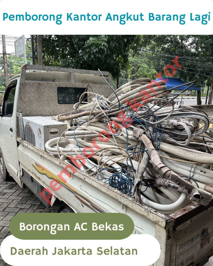 Proyek bongkar dan angkut 9 set AC bekas kantor di Jakarta Selatan